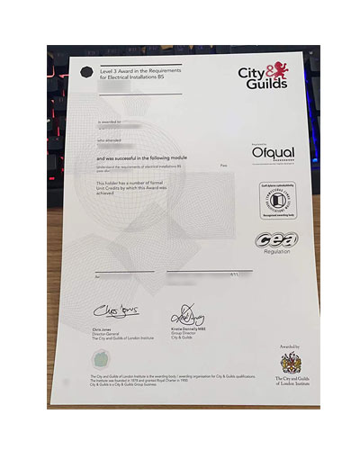 Where Can Buy Fake City Guilds Certificate-The latest NVQ level3 version