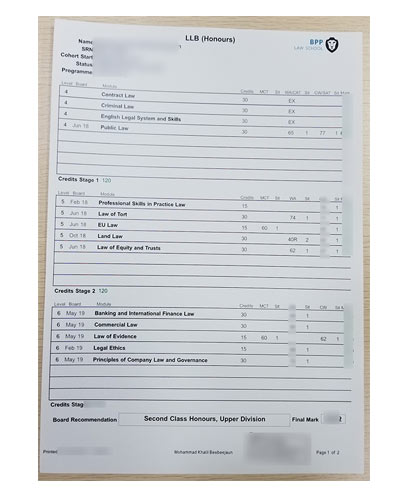 Fake BPP University diploma transcript-How To Make 