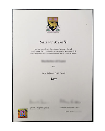 LSE diploma Degree Certificate 