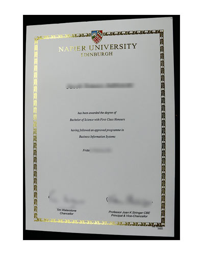 Buy Edinburgh Napier University Fake Degree Certifi