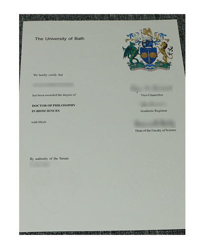 Where to buy University of Bath fake degree Certificate