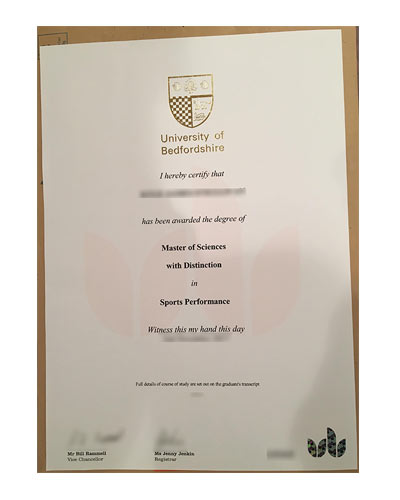 Buy Fake University Of Bedfordshire Degree certificate Online