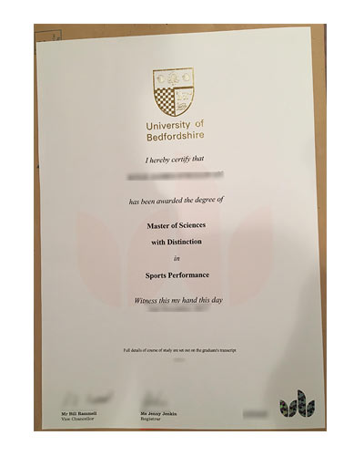 Buy Fake University Of Bedfordshire Degree certific