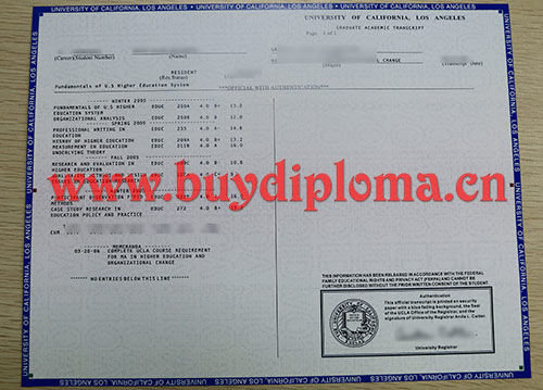 Los Angeles Transcript Certificate