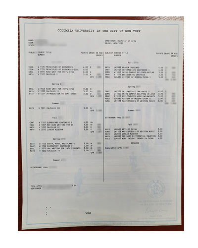 How do you get fake Columbia University Transcript certificate?