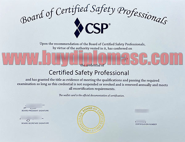 CSP Certificat 2021 Sample