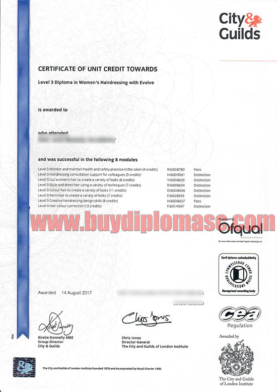City & Guilds certificates