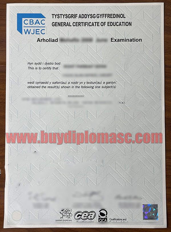 WJEC CBAC fake Certificates