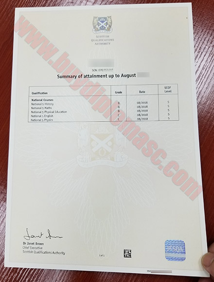 SQA Fake Certificate