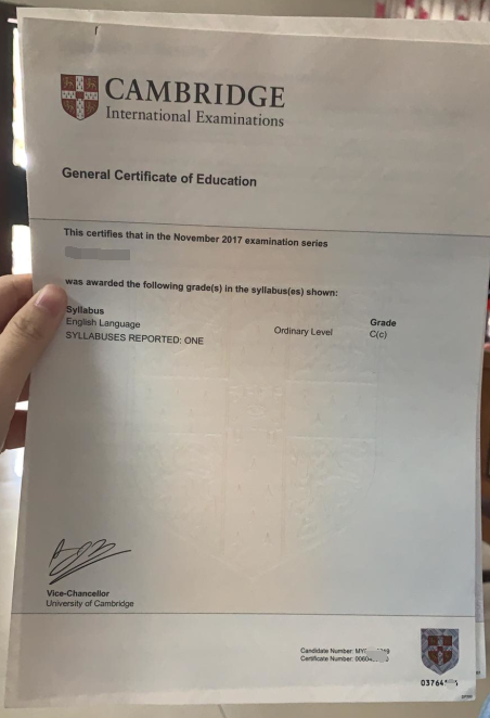 fake GCE certificate