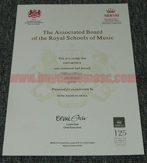 ABRSM fake certificate