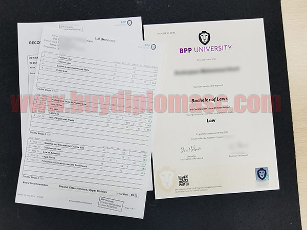 BPP University fake degree certificate