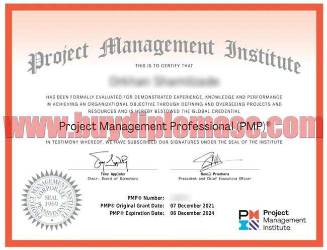 PMP Fake certificate