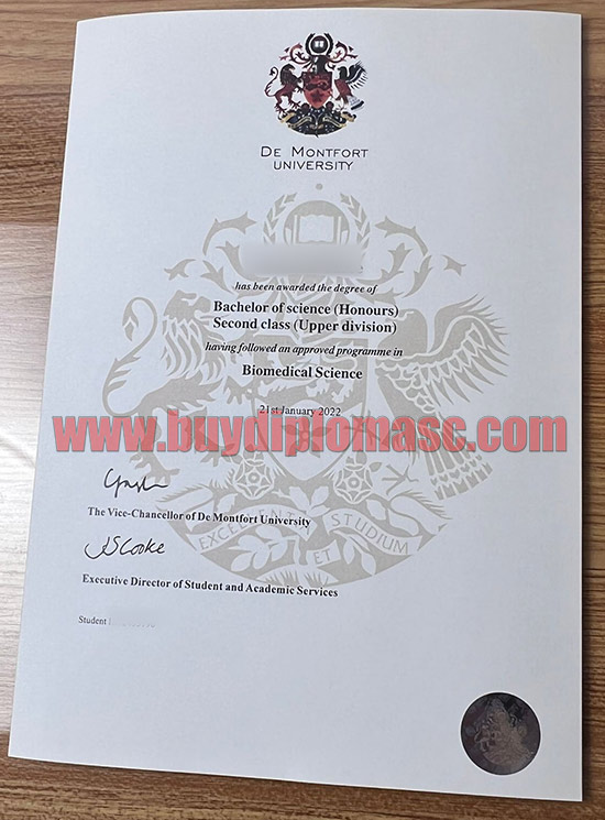 Fake DMU Degree certificate