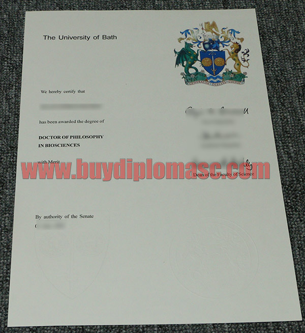 University of Bath Fake degree certificate