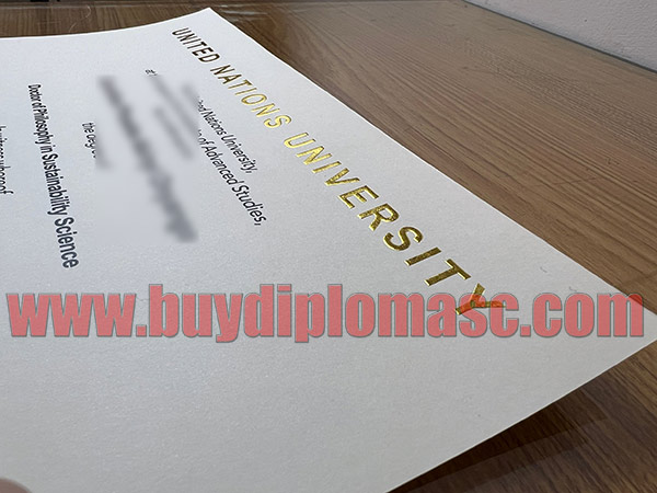 Fake UNU degree Certificate