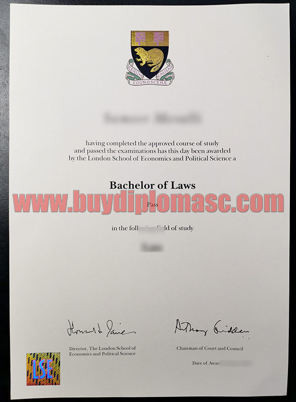 Fake LSE Degree certificate