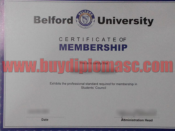 fake Belford University degree Certificate