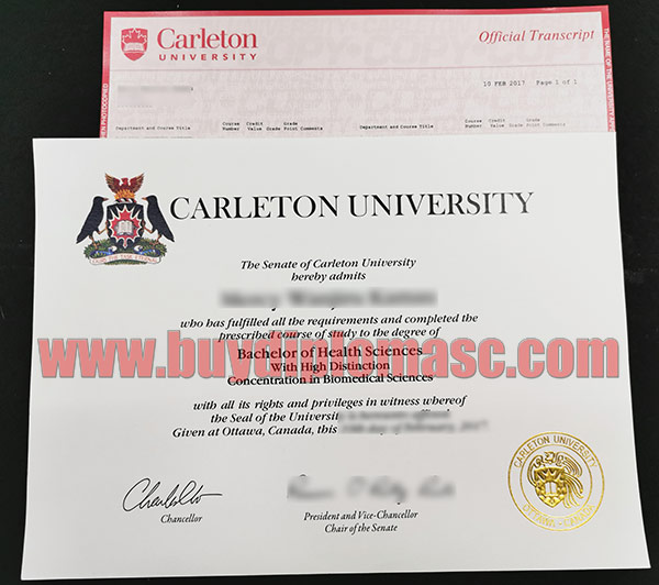 fake Carleton University certificate