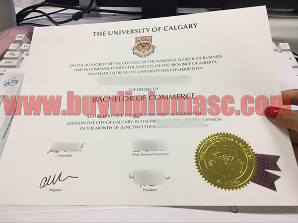 Fake University Of Calgary Degree certificate