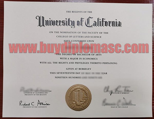 Fake UC Berkeley diploma Certificate