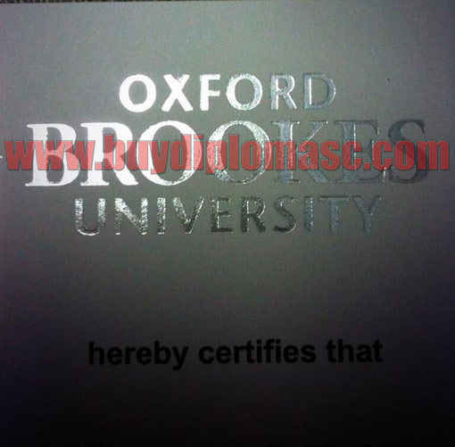 Fake Oxford Brookes University Degree