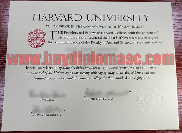 Fake Harvard University Diploma