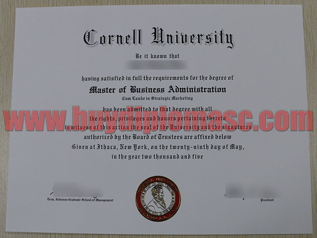 Fake Cornell University Certificate