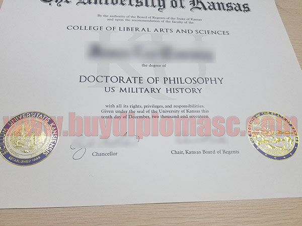 Fake University of Kansas certificates