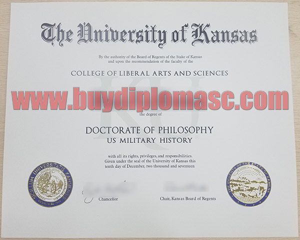 Fake University of Kansas certificate