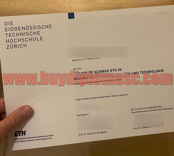 Fake ETH Zurich certificates
