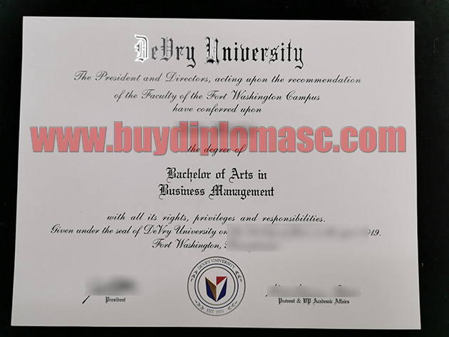 DeVry University fake certificates