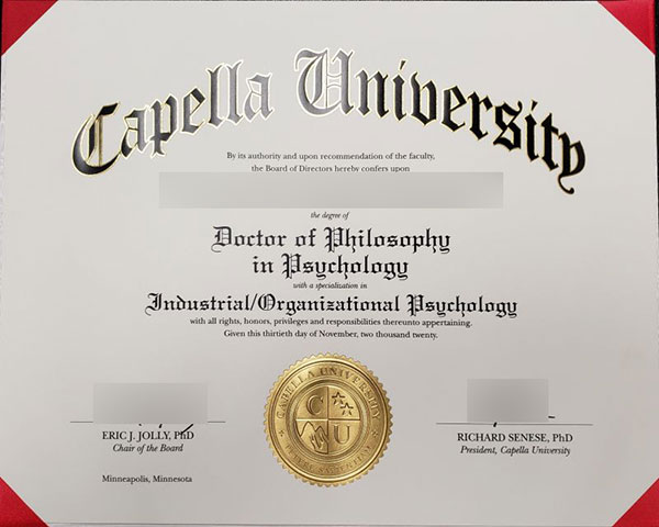 University of Capella Psychological profession diploma certificate
