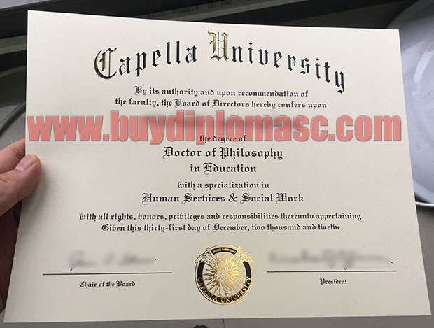 Fake Capella University Certificate