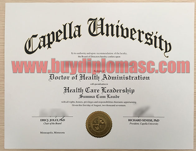 Capella University degree certificate