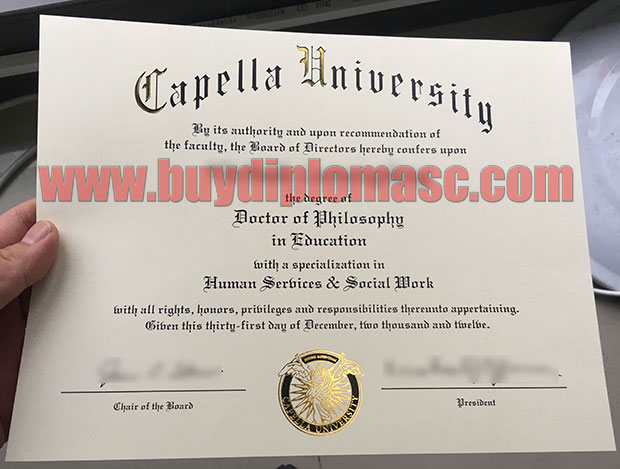 Capella University degree certificates