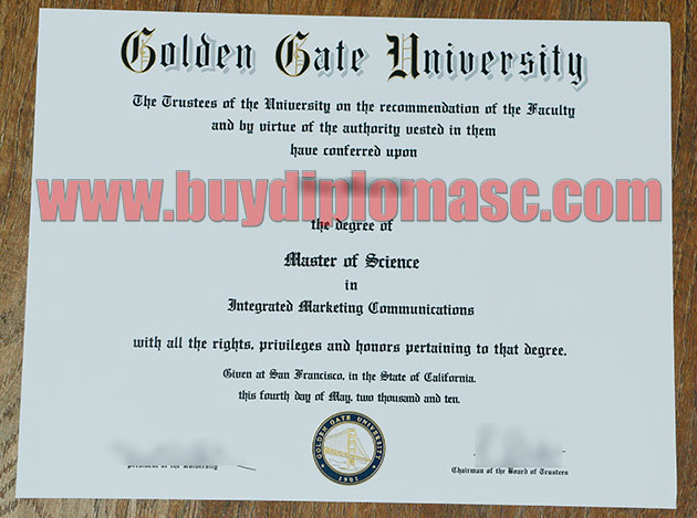Golden Gate University Fake certificate