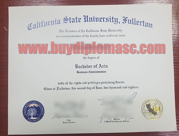 fake CSUF degree certificate