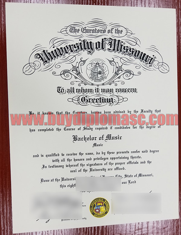 MU Degree Certificate
