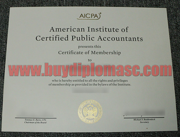 AICPA Fake Certificate