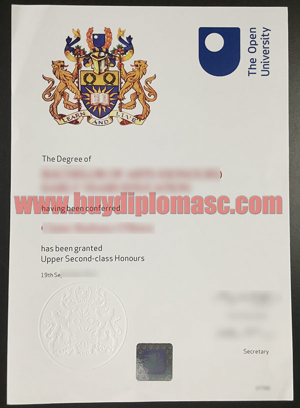 Open University fake certificate