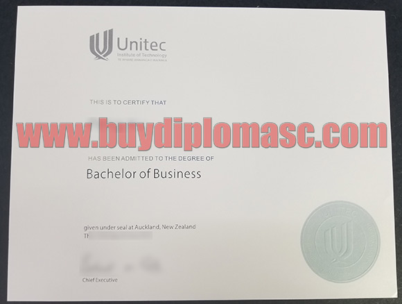 Unitec Institute Of Technology certificate