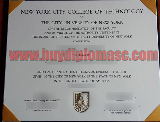New York City College of Technology certificate