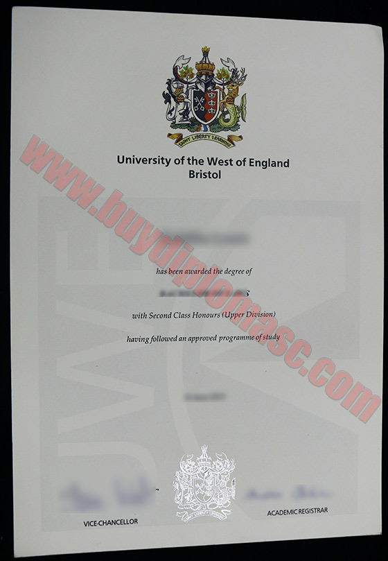 UWE Degree Certificate