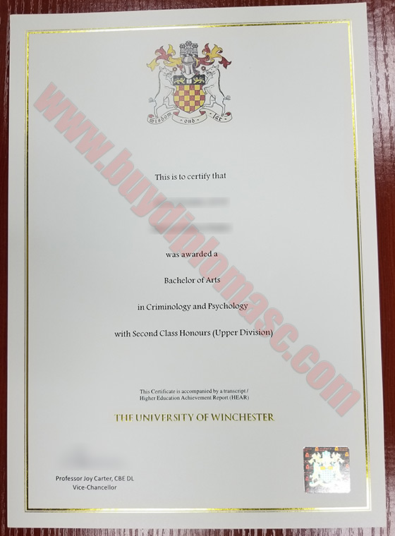 University of Winchester degree 