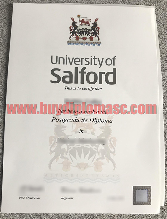 Fake University of Salford certificates
