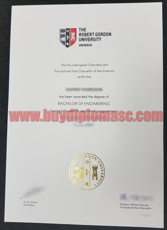 Robert Gordon University(RGU) Certificate