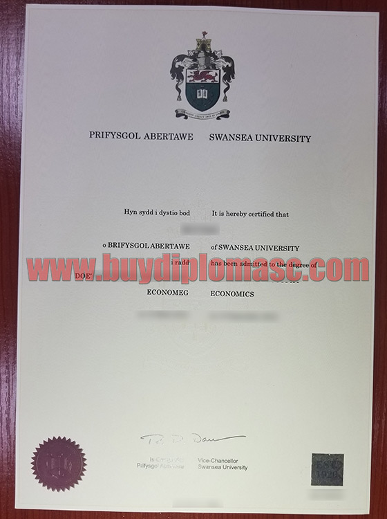 Fake Swansea University Certificate