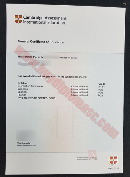 Fake GCE certificates