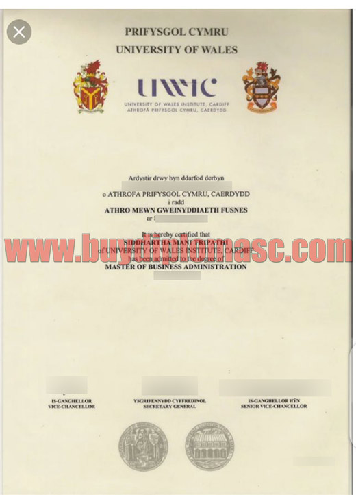 fake Cardiff Metropolitan University certificate